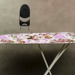 Tempat papan setrika dinding, bahan PBT hitam, 1 set